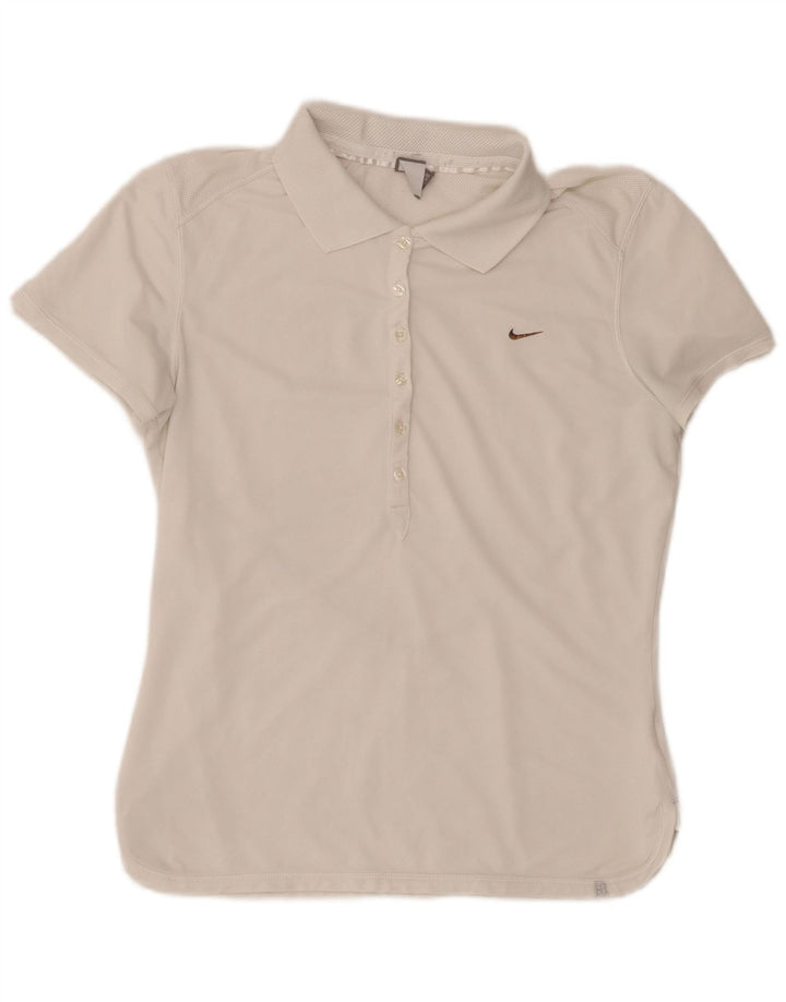 Damska koszulka polo Nike UK 14/16, duża, biała