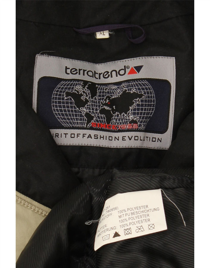 Męska kurtka wiatrówka z kapturem VINTAGE UK 42 XL Beżowy poliester