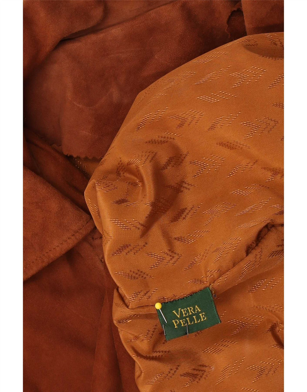 Zamszowa kurtka damska Vintage UK 18 XL, brązowa skóra