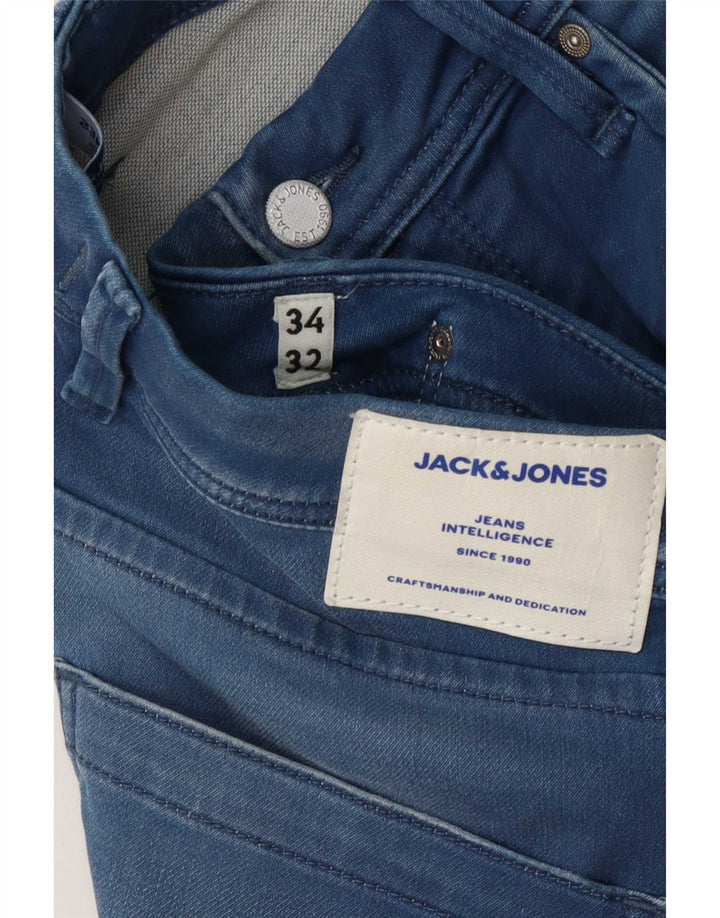 Męskie jeansy Jack & Jones Tim Straight W34 L32 Niebieskie