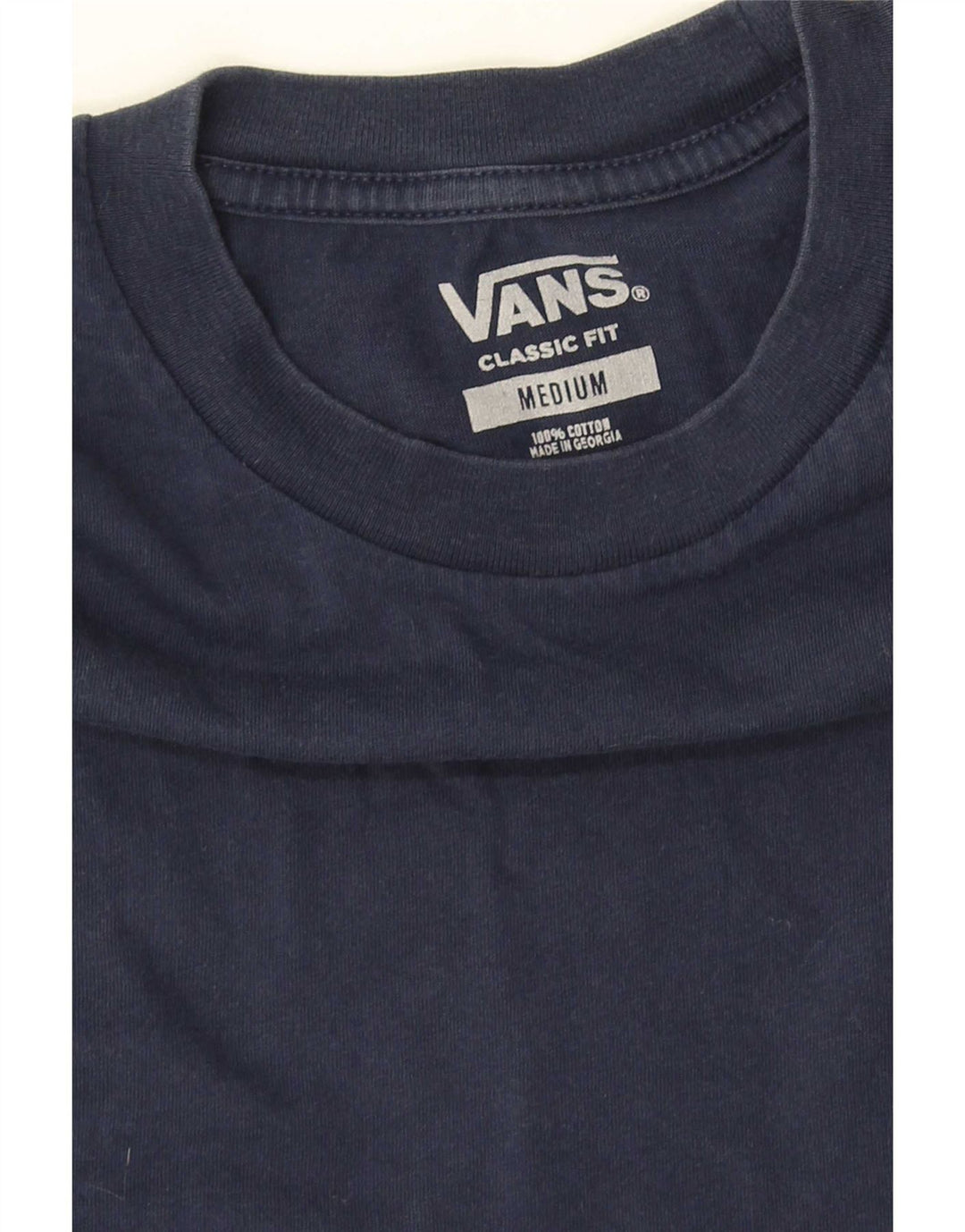 T-shirt męski Vans o klasycznym kroju, średni, granatowy, bawełniany