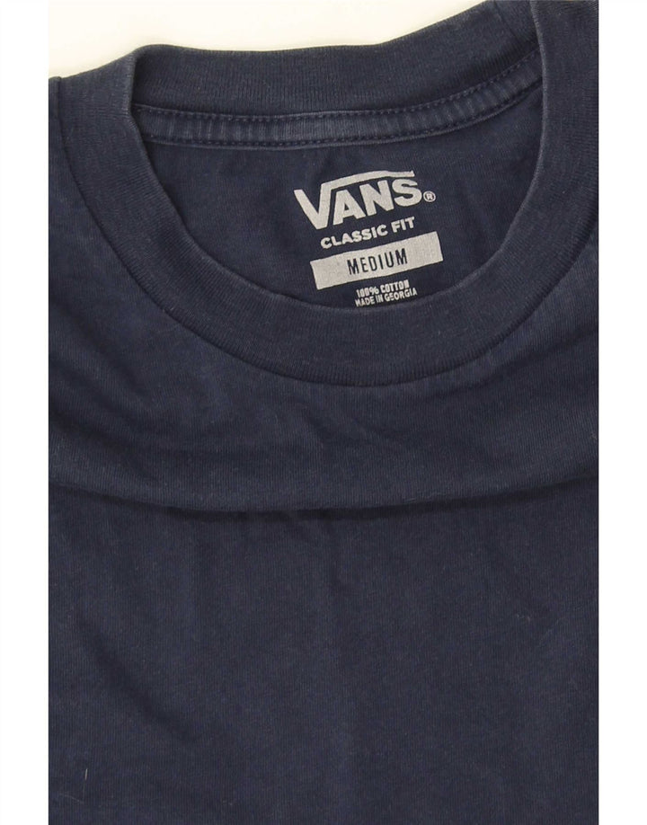 T-shirt męski Vans o klasycznym kroju, średni, granatowy, bawełniany