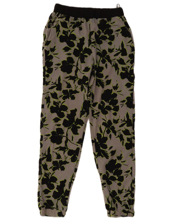 Damskie spodnie joggery Topshop UK 8 Small W28 L27 Szare kwiatowe