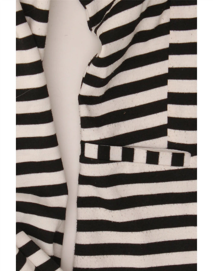 Marks & Spencer Damski sweter rozpinany UK 8 z poliestru w małe czarne paski