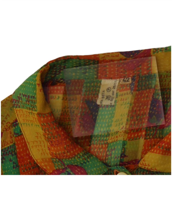 Damska bluzka koszulowa VINTAGE IT 42 Średni wielobarwny patchwork