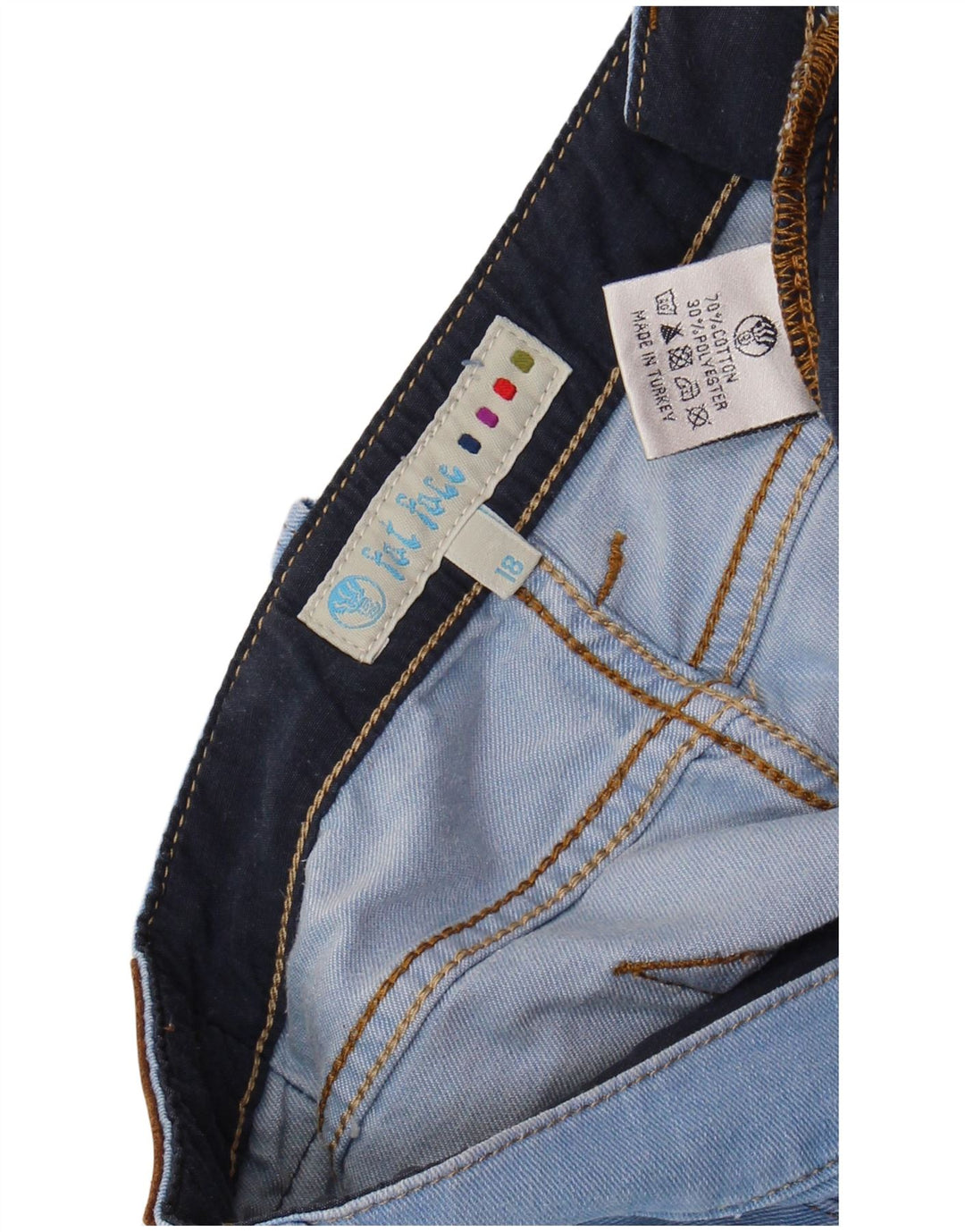 Damskie jeansy przycięte FAT FACE UK 18 XL W36 L22 Niebieskie bawełniane