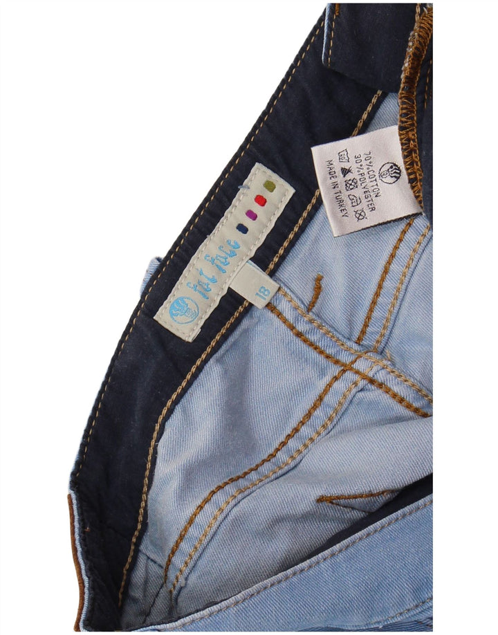 Damskie jeansy przycięte FAT FACE UK 18 XL W36 L22 Niebieskie bawełniane