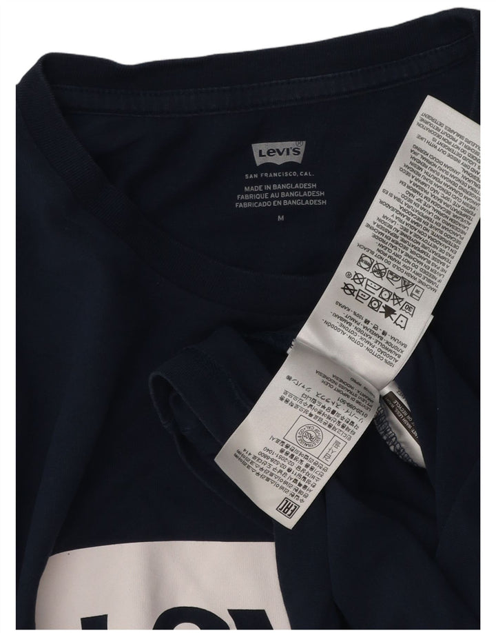 Męski T-shirt z grafiką Levi's, średni, granatowy, bawełniany