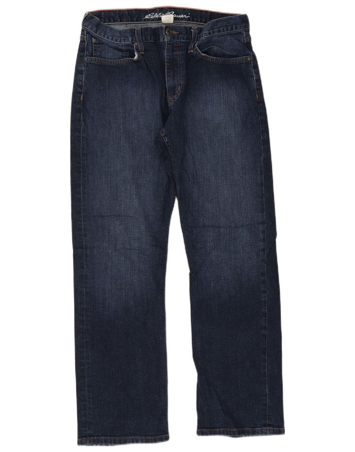 Męskie proste dżinsy Eddie Bauer W32 L30 Niebieskie bawełniane