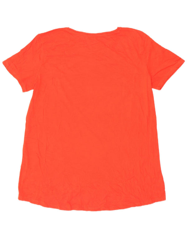 T-shirt damski Zara Top UK 14, średni czerwony, bawełniany