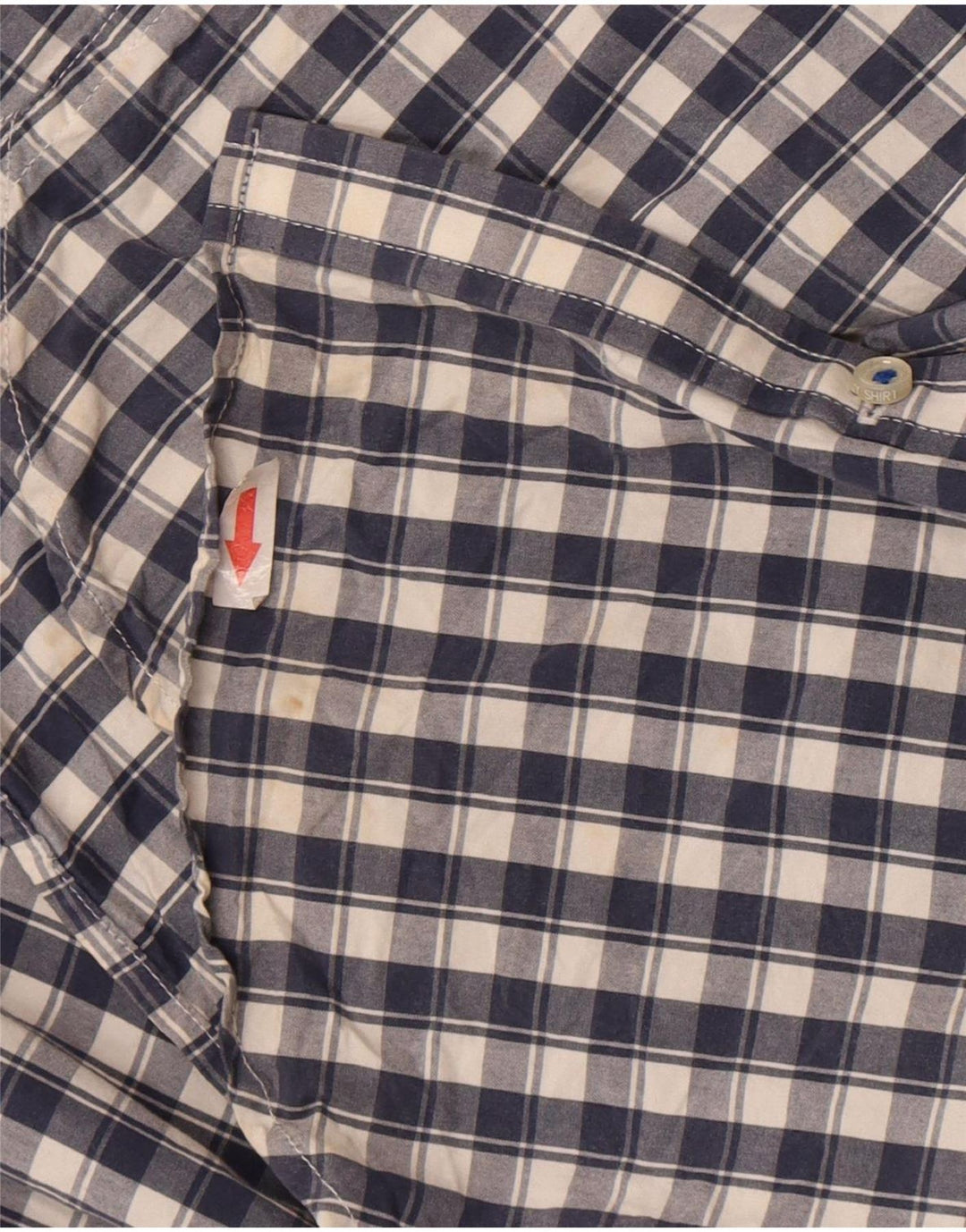 Koszula męska Superdry, mała, bawełniana, granatowa w kratkę