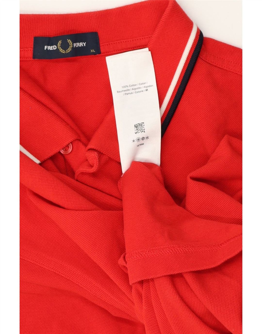 Męska koszulka polo Fred Perry XL, czerwona, bawełniana