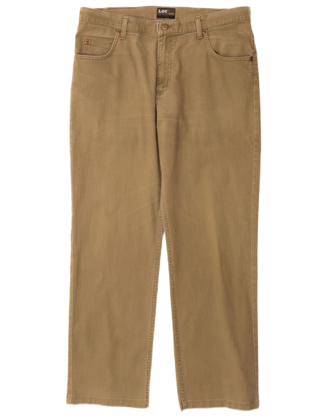 Męskie jeansy LEE Brooklyn Straight W36 L31, bawełna khaki