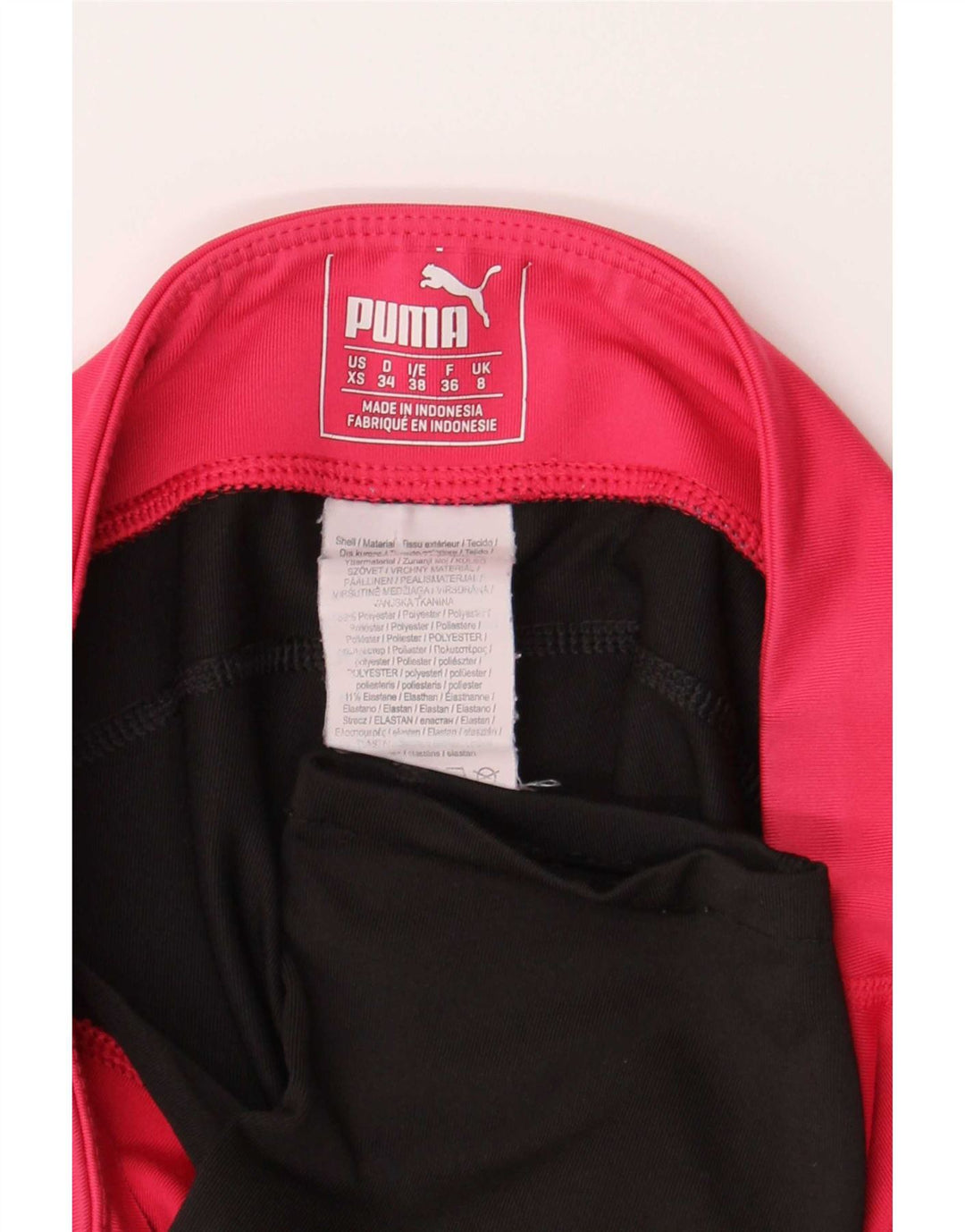 Damskie legginsy Puma UK 8, małe, czarne, z poliestru w blokach kolorów