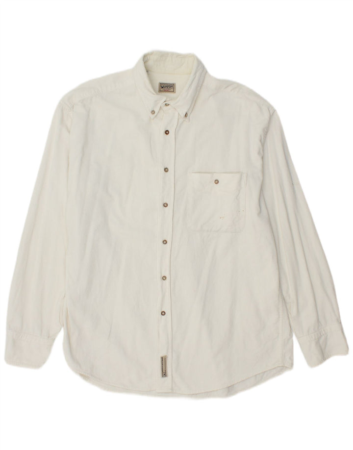 Sztruksowa koszula męska WAMPUM XL, biała