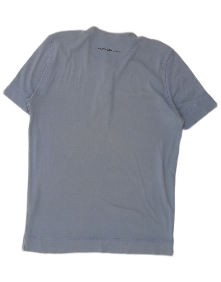 T-shirt męski Calvin Klein, duży, niebieski, bawełniany