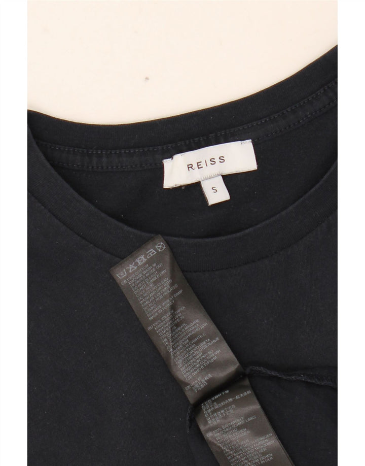T-shirt męski Reiss, mały, granatowy, bawełniany