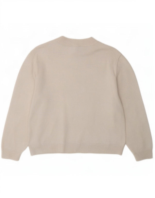 Damski sweter z okrągłym dekoltem Topshop UK 10 Small, biała wiskoza