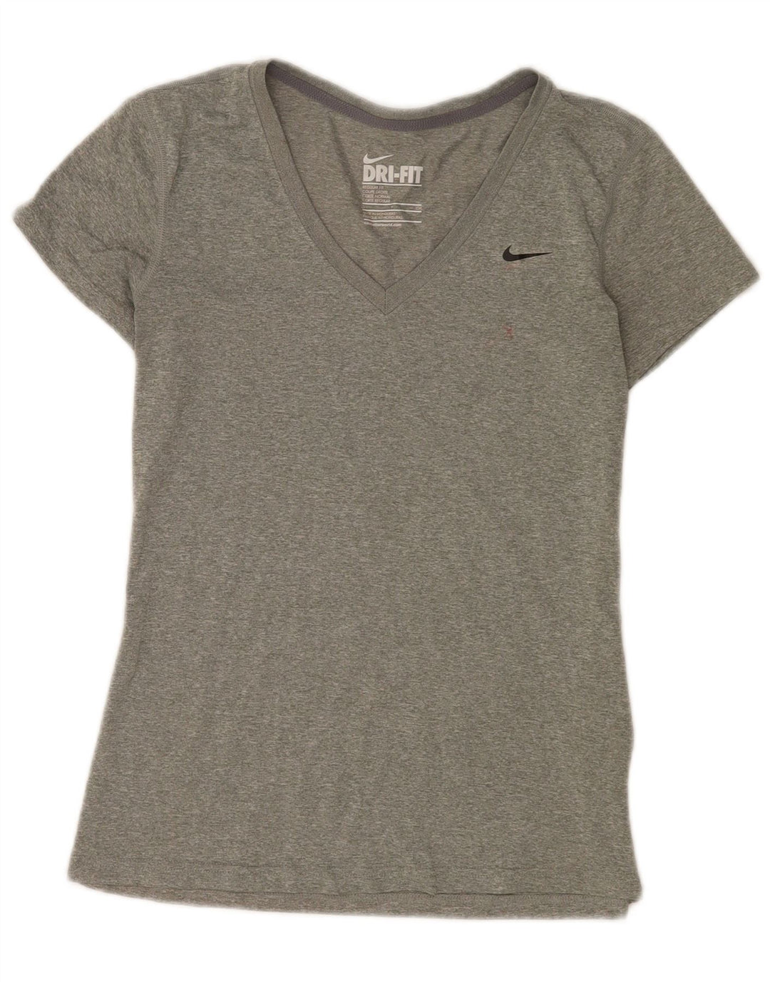 T-shirt damski Nike Top UK 10, mały, szary, nakrapiany poliester