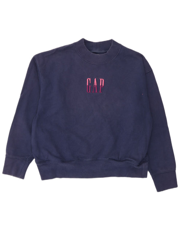 Damska bluza Gap Graphic Jumper UK 16, duża, granatowa, bawełniana