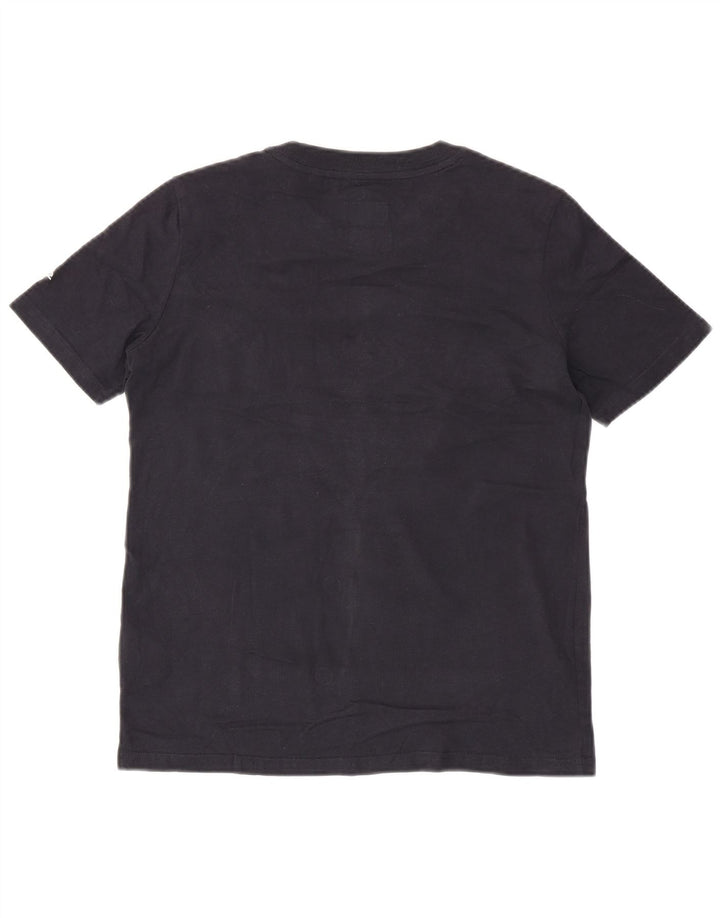 Damska koszulka z grafiką SUPERDRY Top UK 8, mała, granatowa, bawełniana