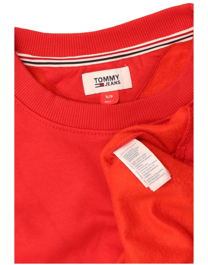 Damska bluza oversize Tommy Hilfiger UK 10 Small Red Cotton