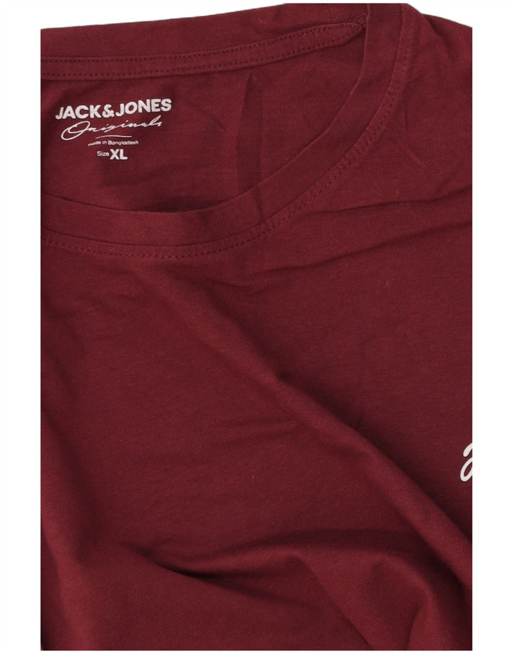 T-shirt męski Jack & Jones Top XL, bordowy