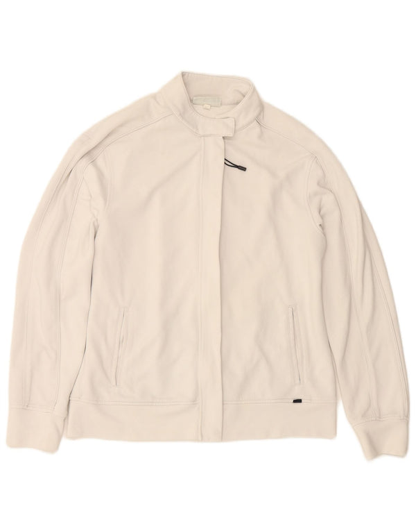 Damska kurtka dresowa ASICS UK 14, duża, biała, poliamidowa