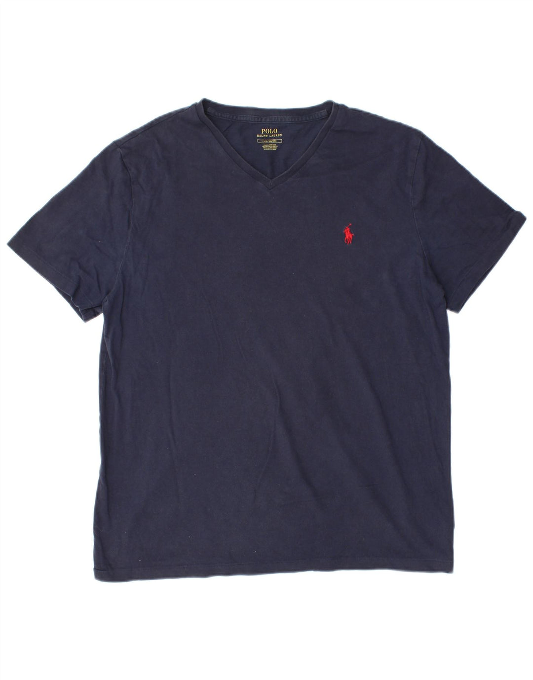 POLO RALPH LAUREN Męski T-shirt Top Duży Granatowy Bawełniany