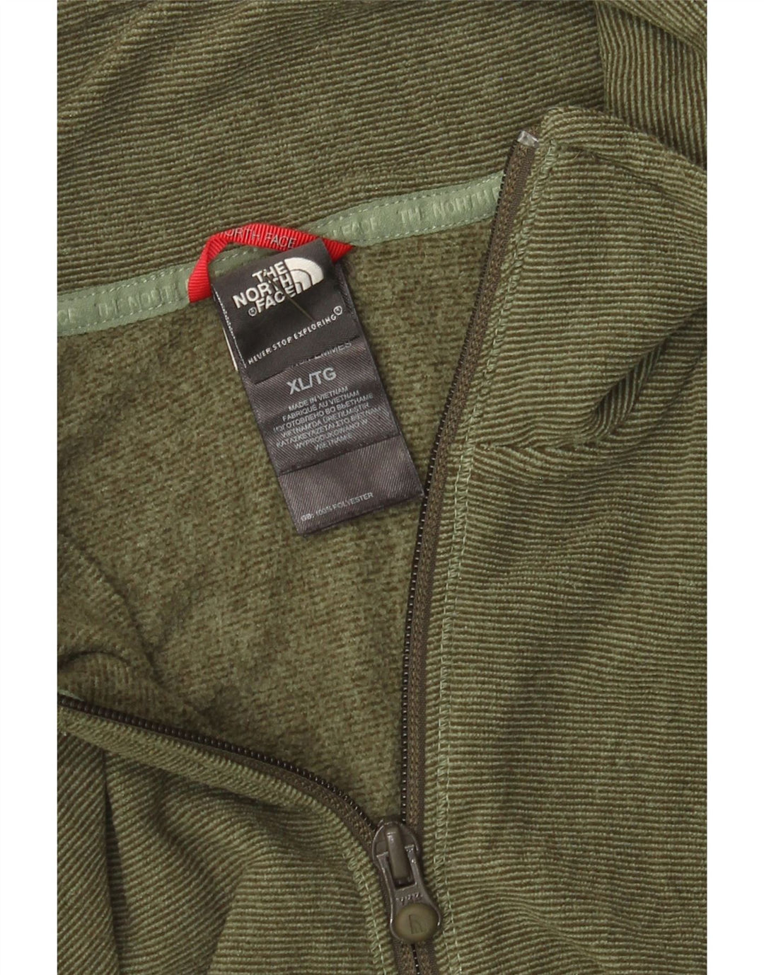 Damska kurtka polarowa The North Face UK 18 XL, khaki, poliester