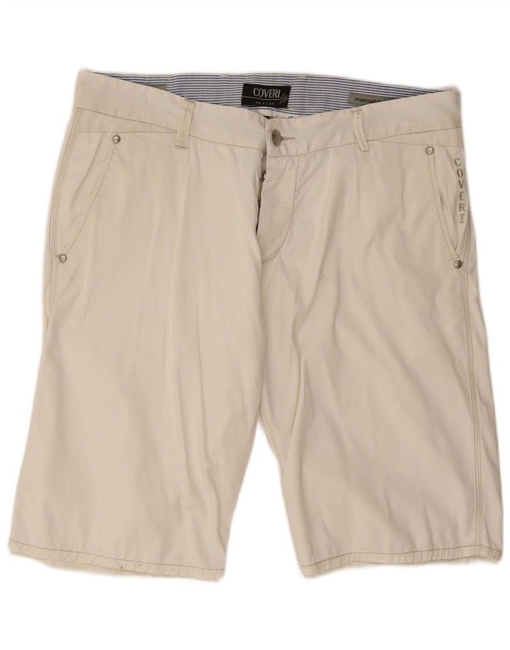 Męskie spodenki Chino Coveri IT 52 XL W38 Biały elastan