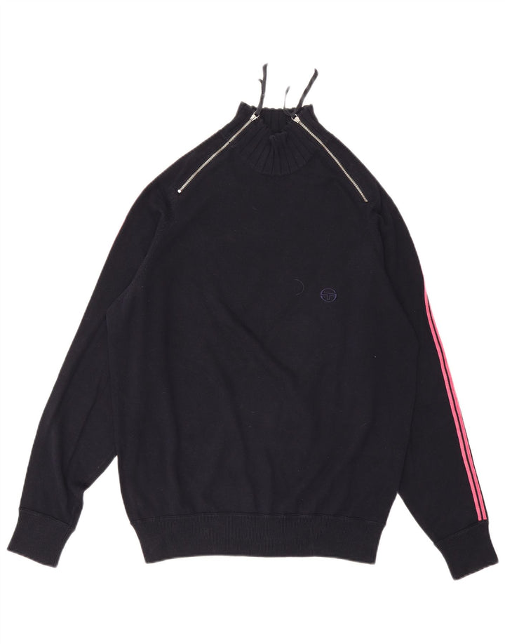 Sweter damski Sergio Tacchini z zamkiem błyskawicznym UK 16, duży, granatowy