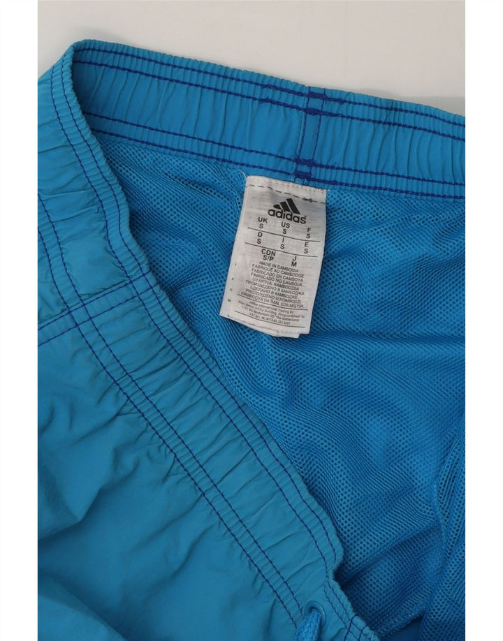 Męskie spodenki kąpielowe Adidas, małe, niebieskie, poliestrowe