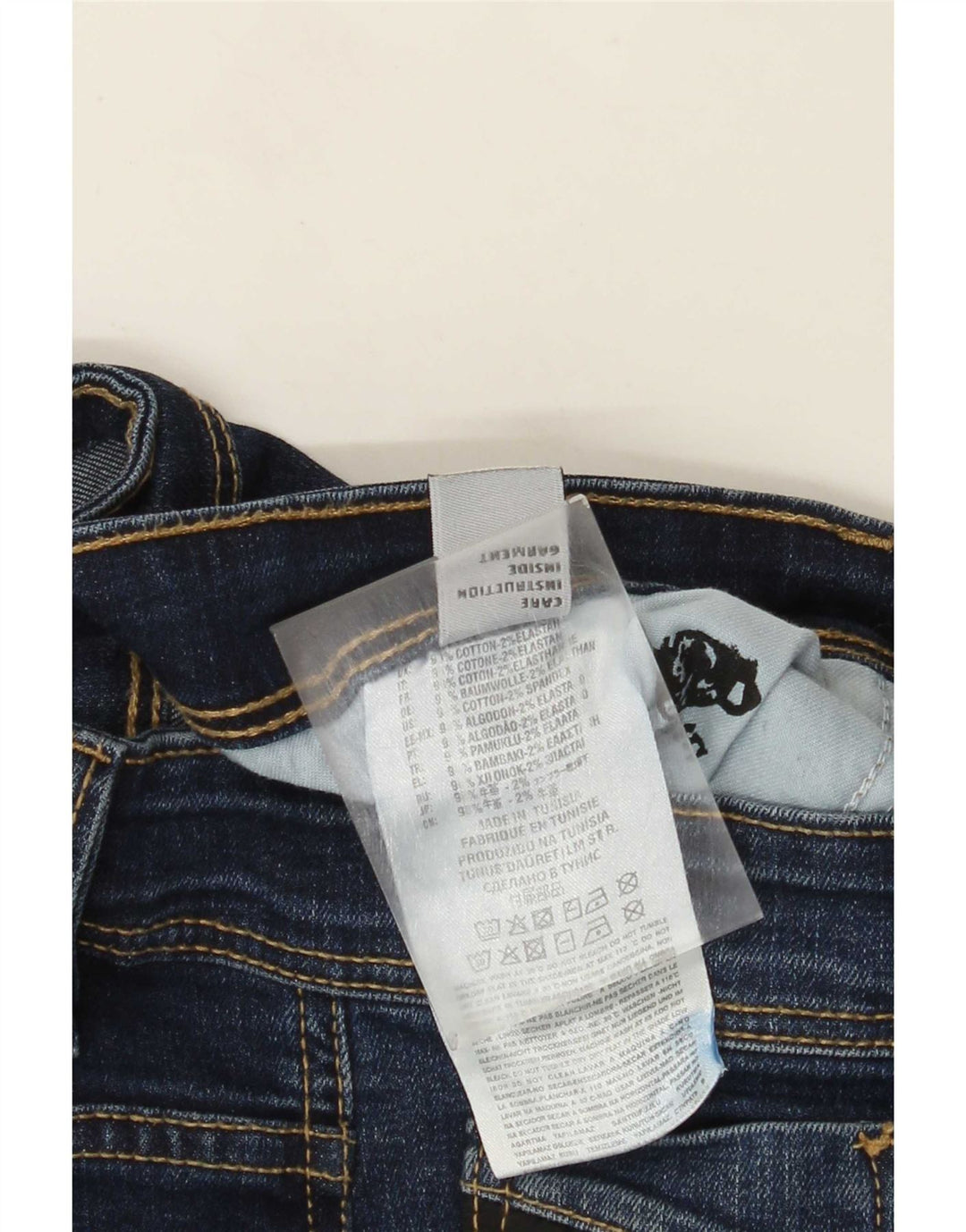 Damskie jeansy Diesel Slim W36 L31 Niebieskie bawełniane