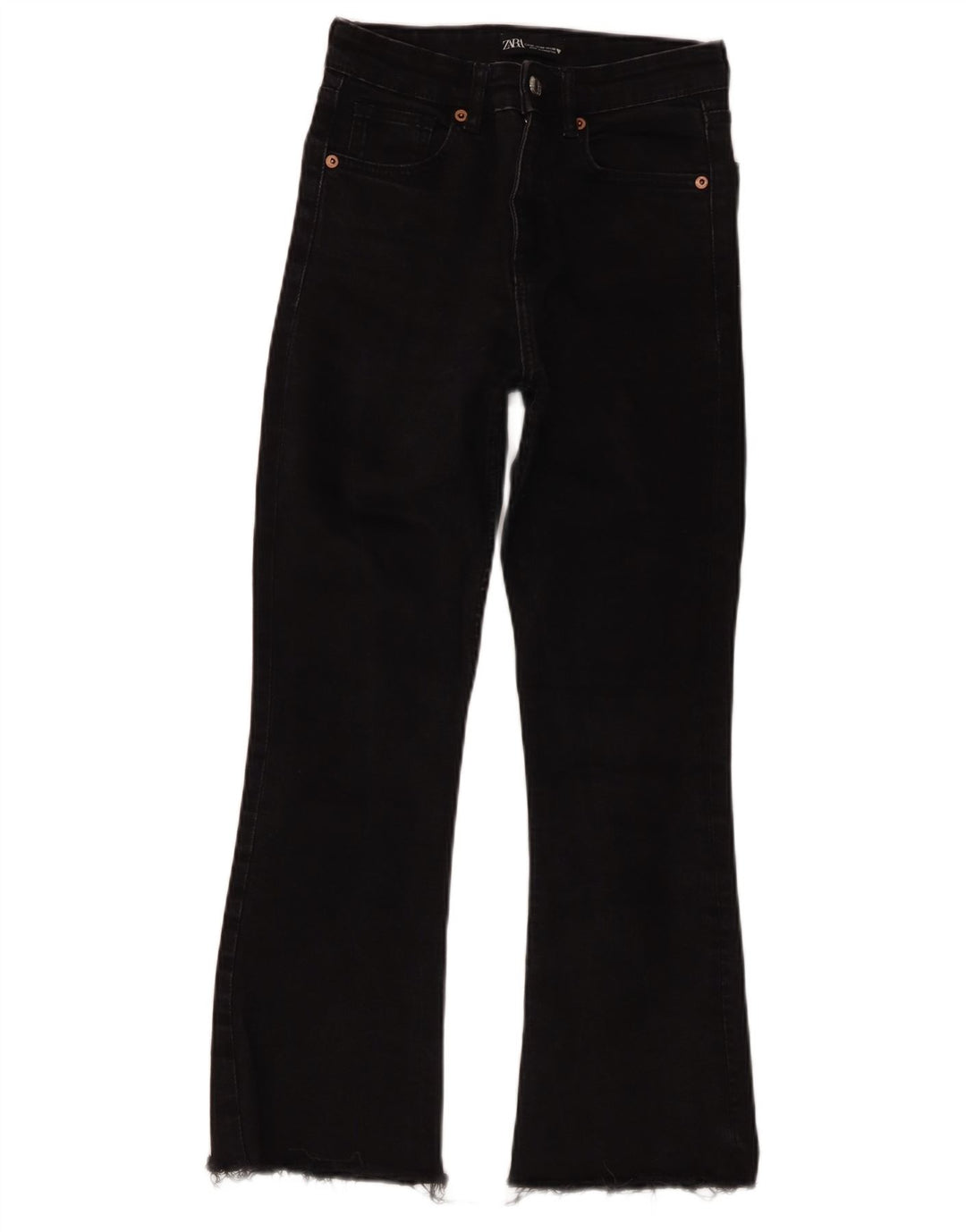 Damskie jeansy rozkloszowane Zara EU 36 XS W26 L25 Czarne