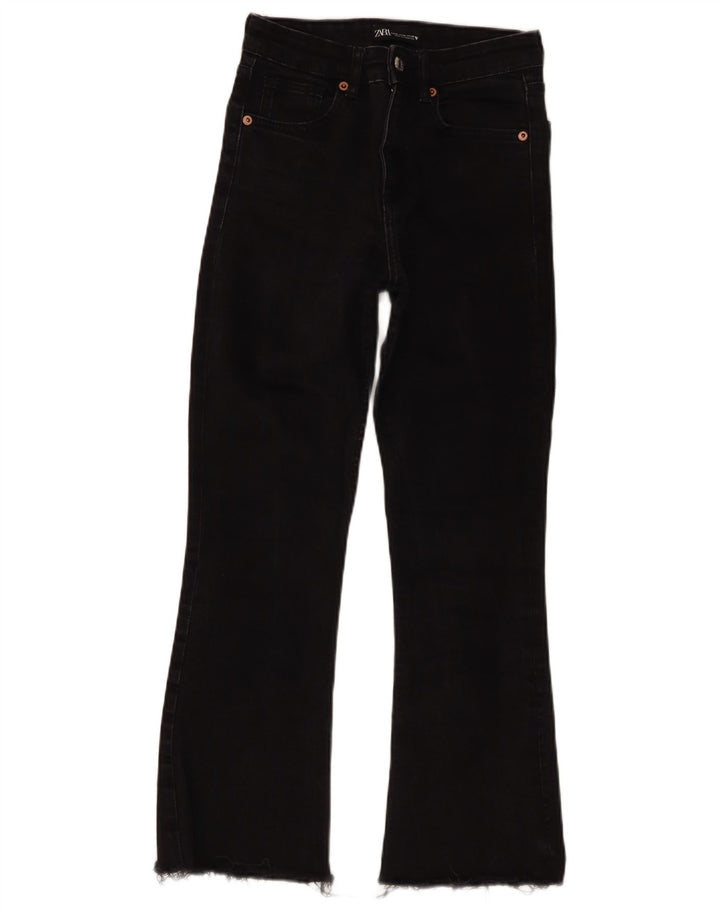 Damskie jeansy rozkloszowane Zara EU 36 XS W26 L25 Czarne
