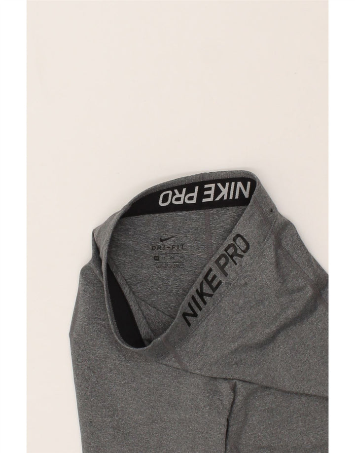 NIKE Womens Graphic Leggings UK 4 XS Grey Colourblock Vintage Nike and Second-Hand Nike from Messina Hembry 