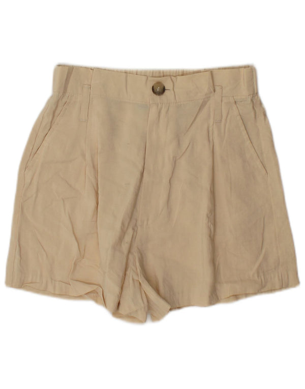 Damskie spodenki chino z wysokim stanem Zara XS W24, beżowe, modalne