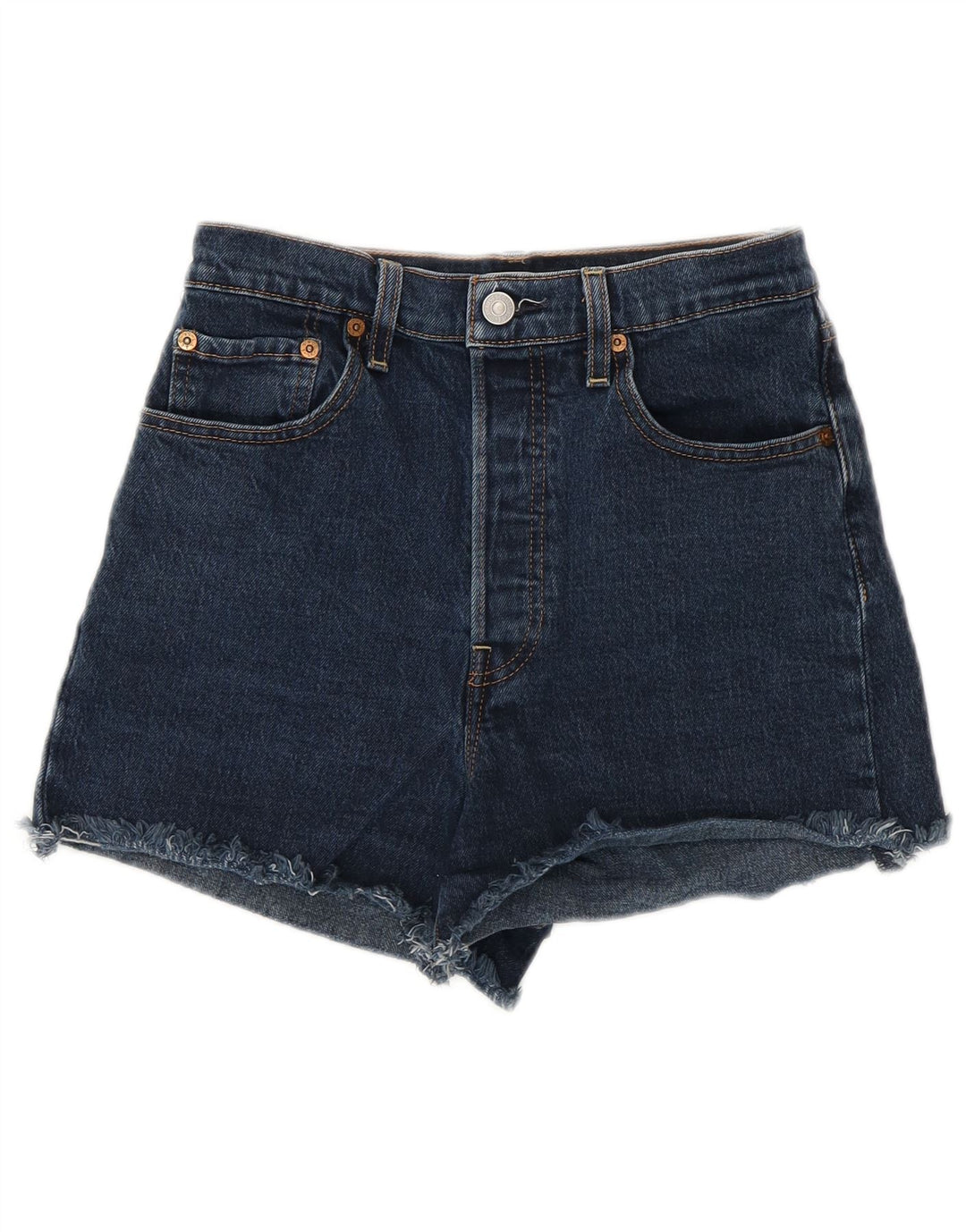 Damskie spodenki jeansowe LEVI'S 501 W27, małe, niebieskie, bawełniane, klasyczne