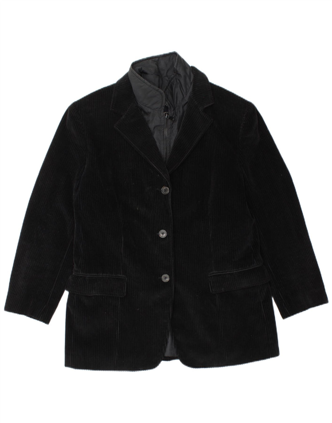 Damska marynarka sztruksowa FAY zapinana na 3 guziki IT 46, duża czarna