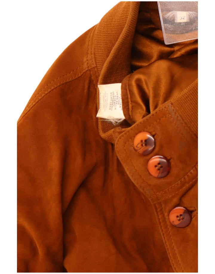 Męska zamszowa kurtka bomberka VINTAGE EU 52 XL w kolorze beżowym