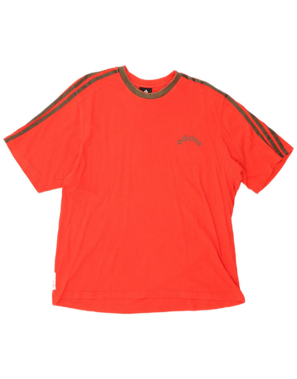 Adidas Męski T-shirt Top XL Czerwony Bawełniany Sport