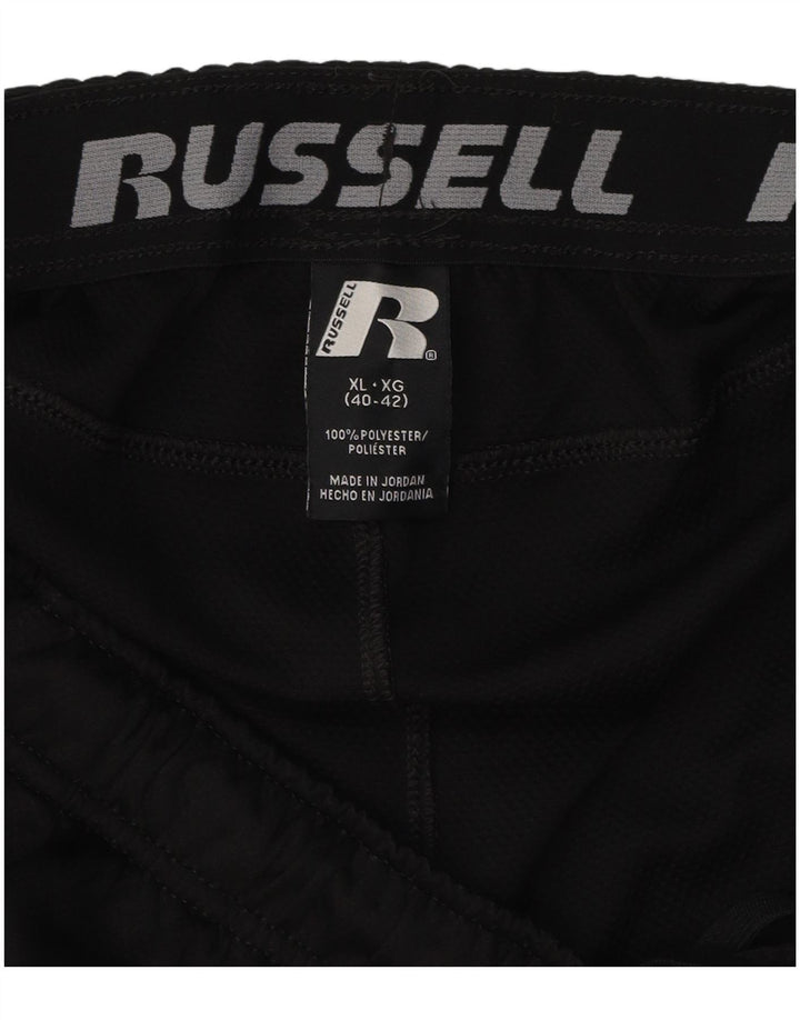 Męskie spodenki sportowe RUSSELL ATHLETIC XL, czarne, poliestrowe