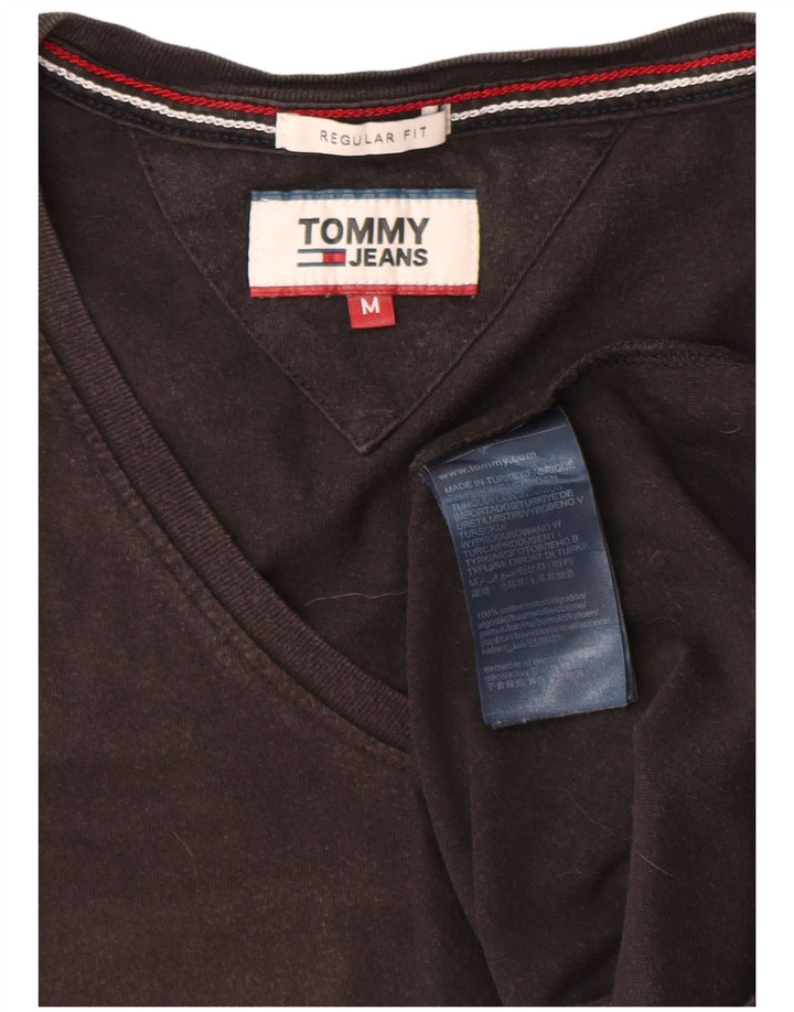 T-shirt męski Tommy Hilfiger Top, średni czarny, bawełniany