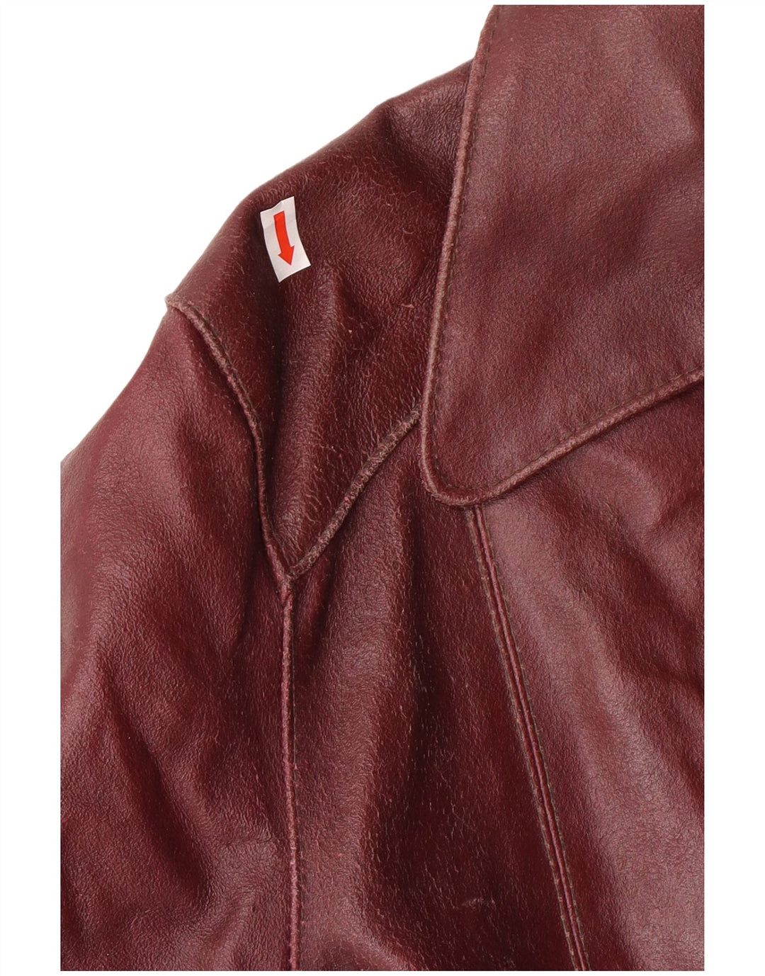 Damska kurtka skórzana UK 10 mała bordowa skóra