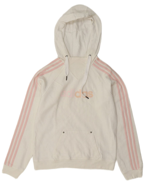 Damska bluza z kapturem Adidas Graphic UK 12 Średnia biała bawełna