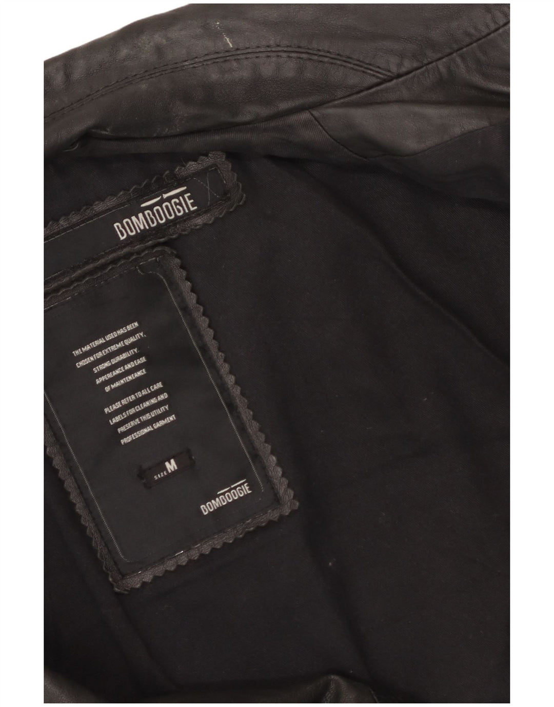 Damska skórzana kurtka motocyklowa Bomboogie UK 14, średnia czarna