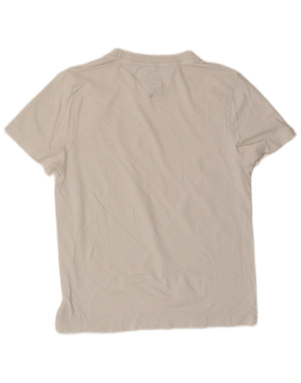 T-shirt damski TOMMY HILFIGER Top UK 10 Small, biały, bawełniany