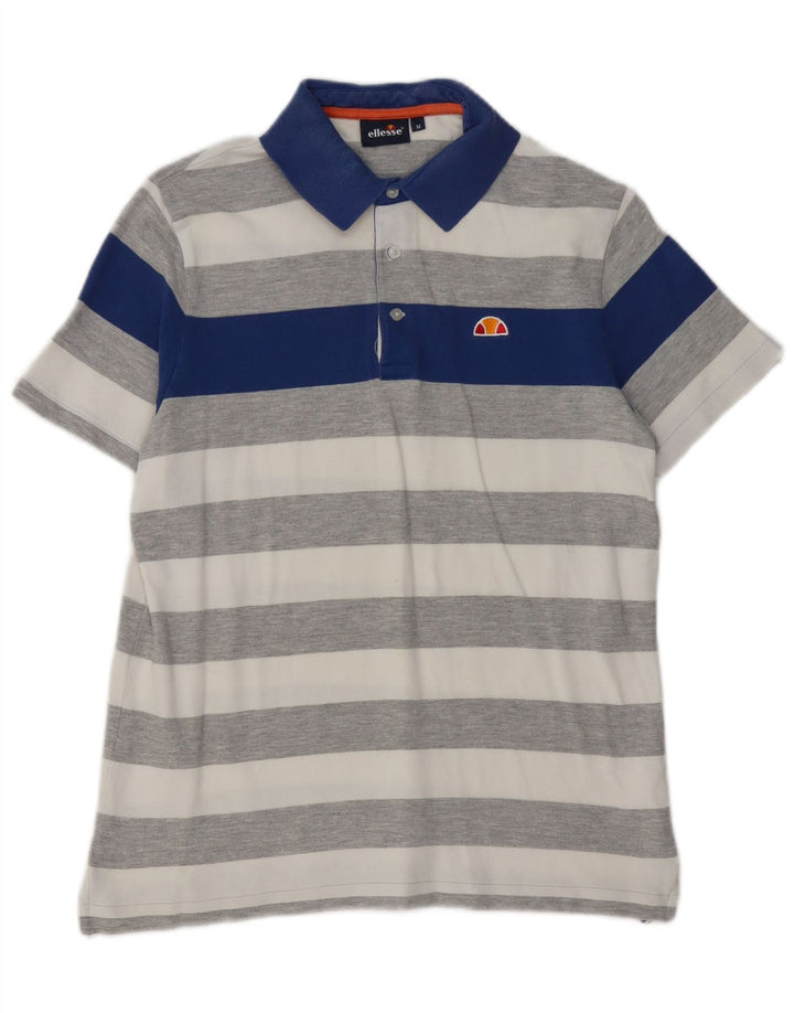Męska koszulka polo do rugby ELLESSE w średnie szare paski