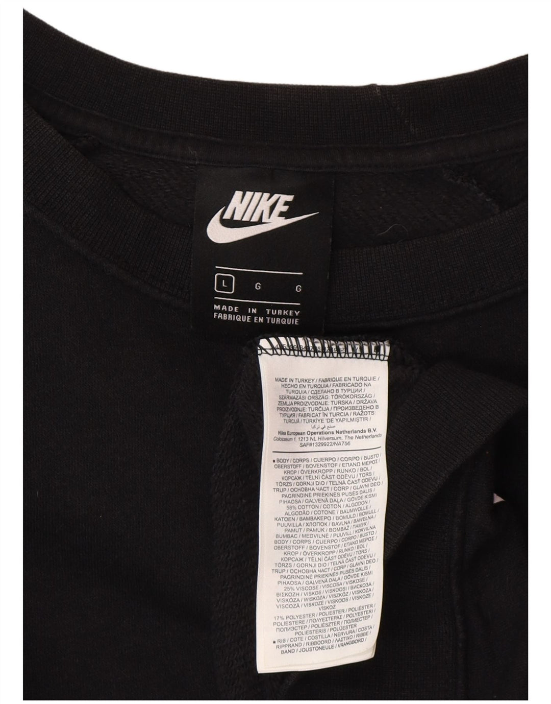 Damska bluza dresowa Nike Oversized Graphic UK 16, duża, czarna, bawełniana